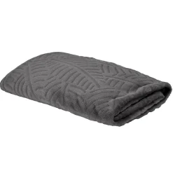 Plaid - Home Deco Factory - Flanelle - Embossé - Gris - 120 X 150 Cm