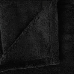 Plaid - microfibre - noir - 125x150 cm - Atmosphera