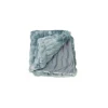 Plaid 165 x 120 cm bleu en fausse fourrure ultra douce - CALINOU