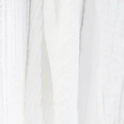 Plaid 130 x 160 cm en quadruple gaze de coton blanc - PEPA 1