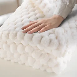Plaid 220 x 240 cm Imitation Fourrure / Sherpa Frosty