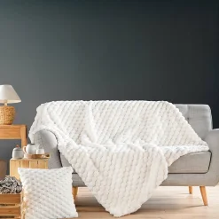 Plaid 220 x 240 cm Imitation Fourrure / Sherpa Frosty