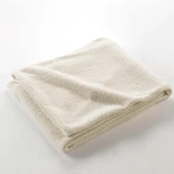 Plaid (125 x 150 cm) Wooly Terracotta, Bouclette Unie WOOLY (125x150 cm - Naturel)