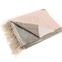 Plaid alice 130x170 cm gris-rose