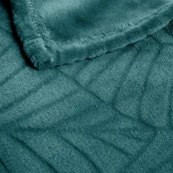 Plaid Avery palm bleu JBY Creation L.180 x l.120 cm