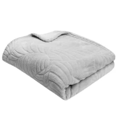 Plaid Avery palm gris JBY Creation L.180 x l.120 cm