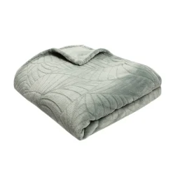 Plaid Avery palm vert JBY Creation L.180 x l.120 cm