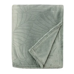 Plaid Avery palm vert JBY Creation L.180 x l.120 cm