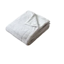 Plaid AZURA imitiation fourrure et flanelle
