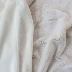 Plaid AZURA imitiation fourrure et flanelle