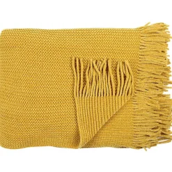 Plaid chenille en polyester avec franges 120x150 cm
