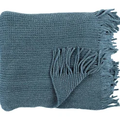Plaid chenille en polyester avec franges 120x150 cm