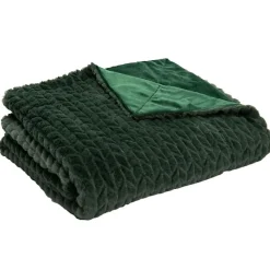 Plaid chevron vert 130 cm x 170 cm