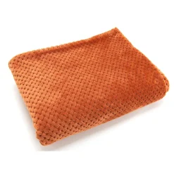 Plaid damier terracotta 130x170