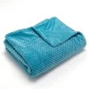 Plaid damier turquoise 130x170 cm