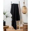 Plaid double gaze sherpa noir 130x180