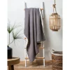 Plaid double gaze sherpa gris souris 130x180