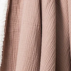 Plaid double gaze sherpa taupe 130x180