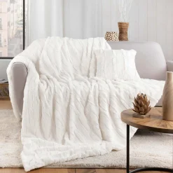 Plaid doux a poil et sherpa Foxy