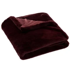 Plaid effet fourrure prune 125x150cm - feeric lights & christmas