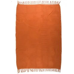 Plaid effet laine gaufrée terracotta Cocooning Plaid L.180 x l.127cm