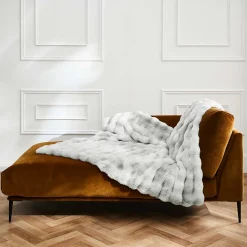 Plaid effet peluche et polaire Mountain