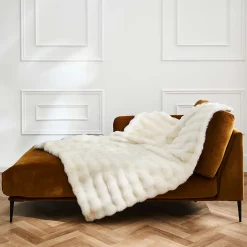 Plaid effet peluche et polaire Mountain