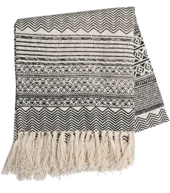 Plaid en coton imprimé Africa L.150 x l.130cm Deco&co