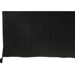 Plaid en coton noir 180x130 cm