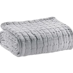 Plaid en coton Swami 130x200 cm Perle