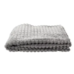 Plaid en fausse fourrure ultra doux gris 200x130 cm