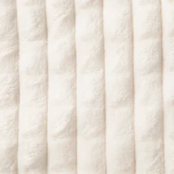 Plaid en fausse fourrure ultra doux blanc écru 200x130 cm