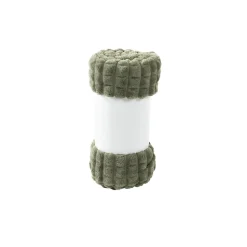 Plaid en fausse fourrure ultra doux vert kaki 200x130 cm