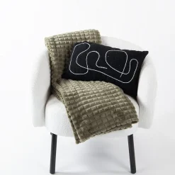 Plaid en fausse fourrure ultra doux vert kaki 200x130 cm