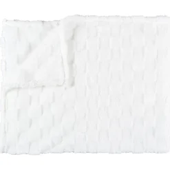 Plaid en flanelle collection Hohneck 120x150 cm damiers blancs