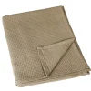 Plaid en nid d'abeille (240x250 cm - Taupe)