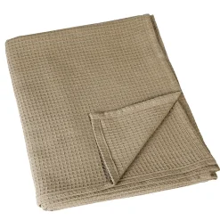Plaid en nid d'abeille (240x250 cm - Taupe)