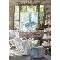 Plaid en polyester blanc 180x130 cm