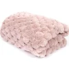 Plaid en polyester imitation fourrure nid d'abeille Opulence 120x150 cm