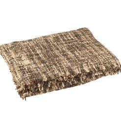 Plaid en polyester marron 180x130cm