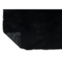 Plaid en polyester noir 180x130 cm