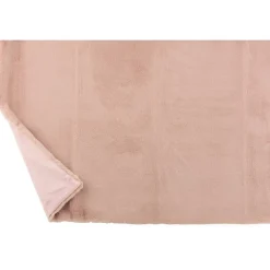 Plaid en polyester rose clair 180x130cm