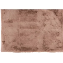 Plaid en polyester rose poudré 180x130 cm