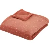 Plaid enfant Berlingot - flanelle - rose terracotta - 75x100 cm - Atmosphera