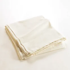 Plaid enroulable 220 x 240 cm Polycoton Lucile Naturel avec fermeture boutons