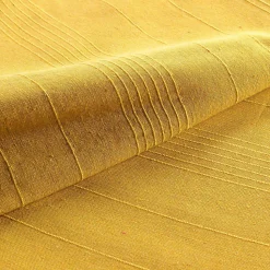 Plaid enroulable 220 x 240 cm Polycoton Lucile Jaune Curry avec fermeture boutons