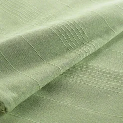 Plaid enroulable 220x240 cm Polycoton Lucile Sauge avec fermeture boutons