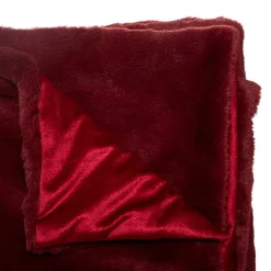 Plaid fausse fourrure - rouge 125x150 cm - feeric lights & christmas