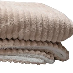 Plaid fausse fourrure Louna beige 160 x 200 cm