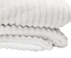 Plaid fausse fourrure Louna blanc 160 x 200 cm